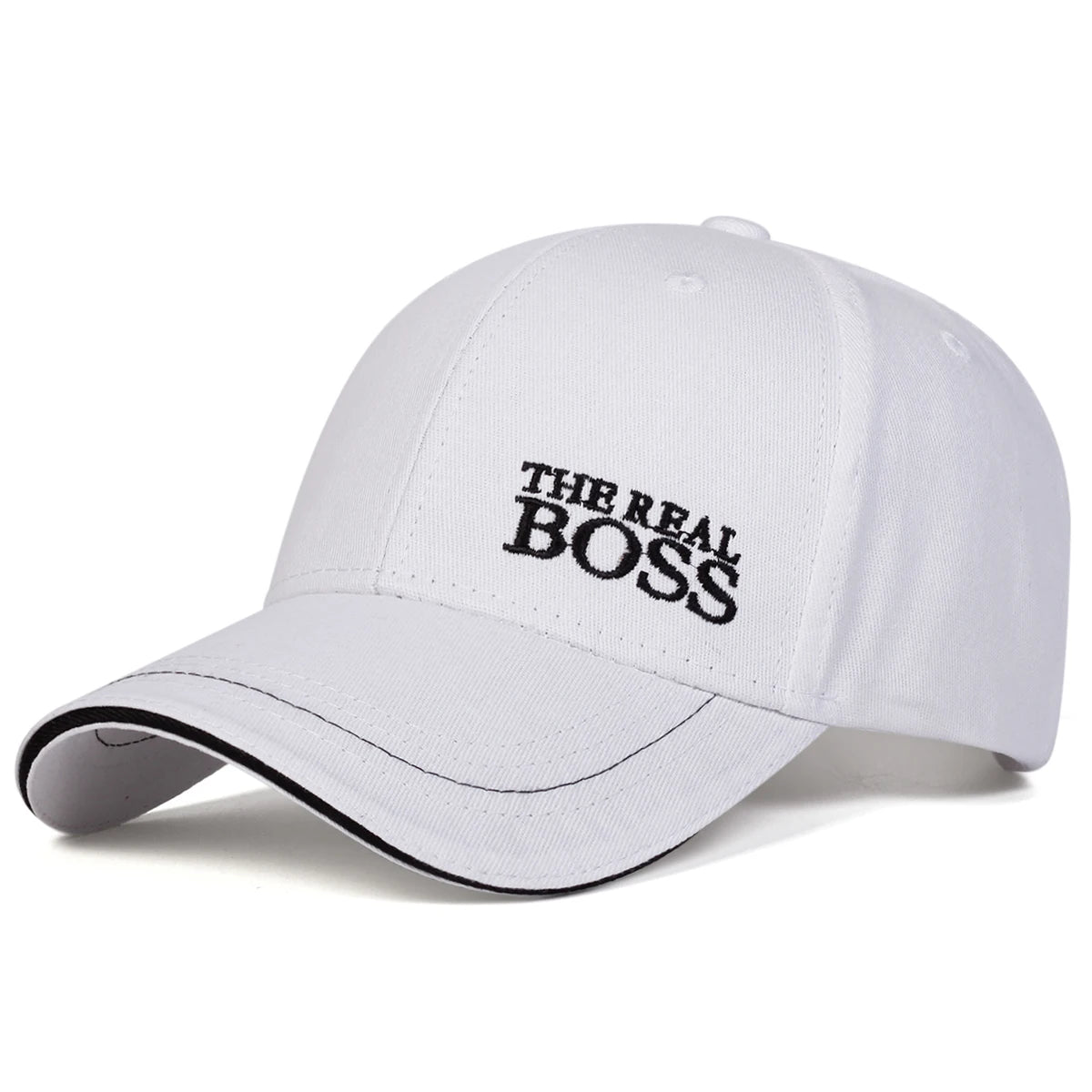 Unisex THE REAL BOSS Buchstabenstickerei Baseball Caps Frühling und Herbst Outdoor Verstellbare Freizeit Hüte Hip Hop Hut Sonnenhut