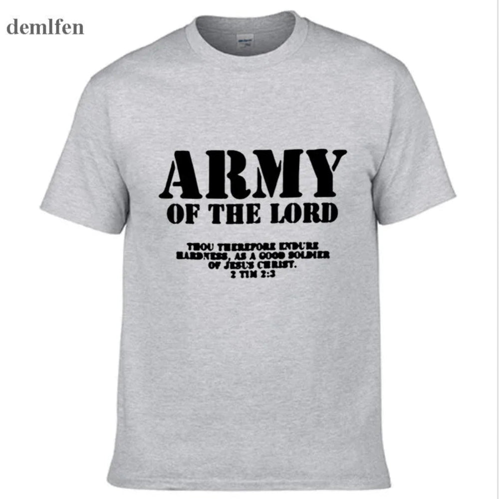 Army Of The Lord Christian Jesus Christ Men And Women Couples Matching T-Shirt Novel Style Custom Printing T Shirt Plus Size
