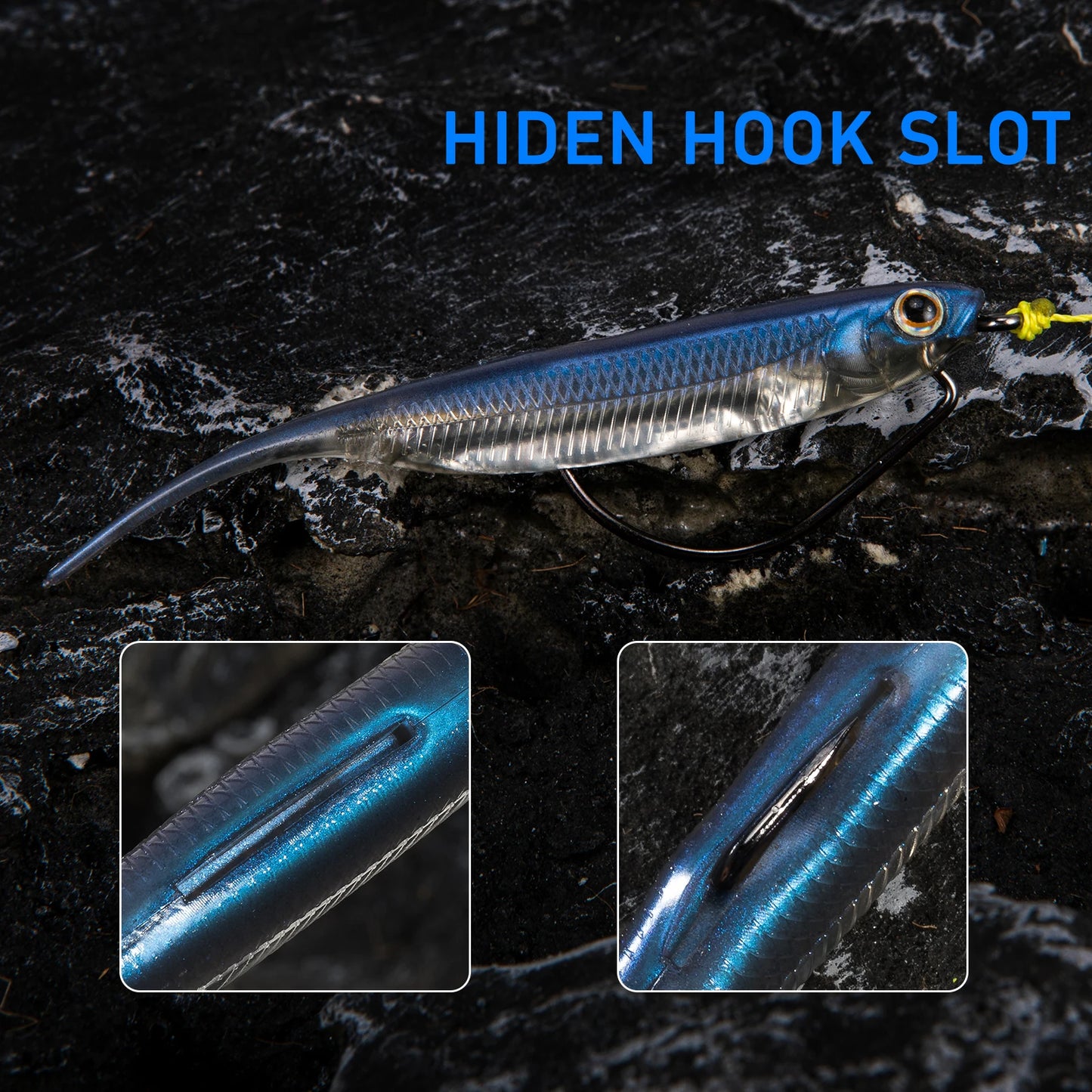 Dr.Fish 5/6 Stück Angelköder Weichplastik Silikonköder Paddelschwanz Shad Wurm Swimbait Süßwasser Barsch Forelle 70mm 80mm 100mm