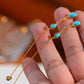 New original Turquoise long Tassel earrings for women Chinese style retro unique ancient gold craft light luxury Christmas gift