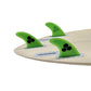 Surfbrett Flossen Set Tri Finnen UPSURF Future S/M/L Honeycomb Fiberglas Orange/Gelb/Blau/Grau/Grün mit schwarzem Logo Funboard Finnen