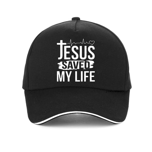 Sommerhut Bedruckte Jesus hat mein Leben gerettet Baseballkappe Ich gehöre Jesus Mützen Herren Baumwolle Christus Religion Christlicher Glaube Hüte