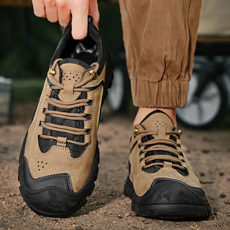 Outdoor-Wanderschuhe Bequeme weiche Sohle Herren Modische Schnürsenkel Rutschfeste und verschleißfeste Reisesportschuhe