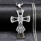 Christian Christus Eucharistie Heiligenschein Traubensaft Kreuz Kette Edelstahl Männer Frauen Katholische Heiliger Geist Kirche Halskette Schmuck