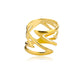 Klassische geometrische unregelmäßige Ringe für Frauen, goldfarben, Edelstahl, offene Ringe, Mädchen, Persönlichkeit, Punk-Schmuck-Accessoires