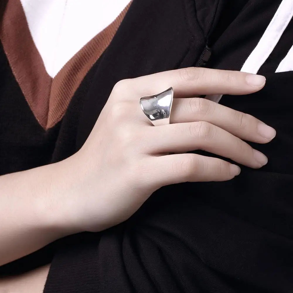 Heiße klassische Charms 925 Sterling Silber breite Ringe für Herren Damen Größe 6 7 8 9 10 Mode Party edler Schmuck Weihnachtsgeschenke