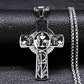 Christian Christus Eucharistie Heiligenschein Traubensaft Kreuz Kette Edelstahl Männer Frauen Katholische Heiliger Geist Kirche Halskette Schmuck
