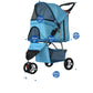 Lightweight Outing Small And Medium-sized Pet Stroller Four Seasons Universal Dog Cat Stroller Foldable Tricycle Cage Pet