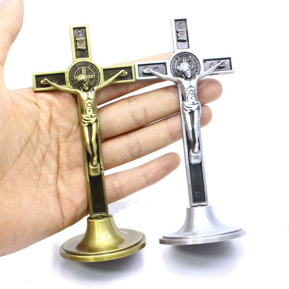 Kreuz Kruzifix Ständer Christus Katholische Jesus Statue Figur Religiöses Gebet Kirche Dekoration Auto Zuhause Kapelle Dekor