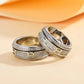 Zirconia rotating rings for men and women, a lucky and romantic gift for couples