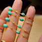 New original Turquoise long Tassel earrings for women Chinese style retro unique ancient gold craft light luxury Christmas gift