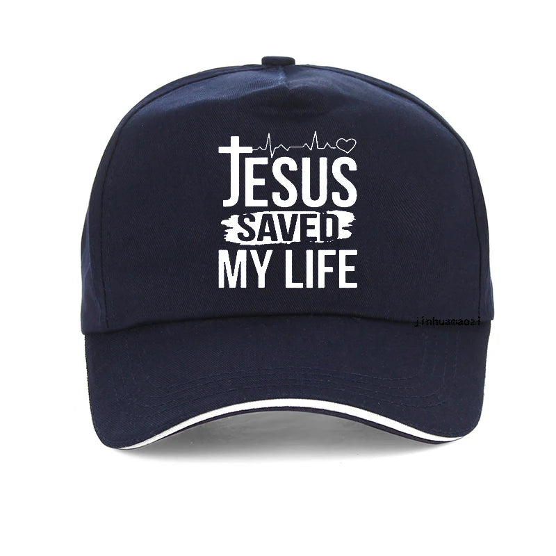 Sommerhut Bedruckte Jesus hat mein Leben gerettet Baseballkappe Ich gehöre Jesus Mützen Herren Baumwolle Christus Religion Christlicher Glaube Hüte