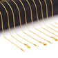 LUXUSTEEL 1mm Stainless Steel Round Snake Chain Necklace Steel/Golden Color Women Necklaces 10pcs/Lots DIY Wholesale Inoxidable