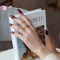 Vergoldete versilberte unregelmäßige Doppelschicht-Ringe, größenverstellbar, Neu 2020, Mode, Luxus, Metall, Rock, Punk, verstellbarer Ring Schmuck