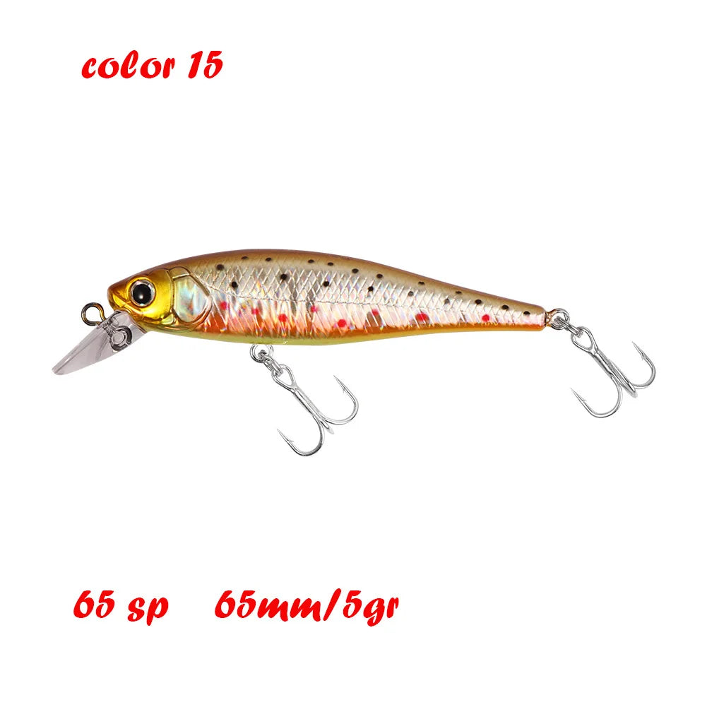 BassLegend Fishing Artificial Bait Suspending Minnow Shallow Wobbler Jerkbait Shad Bass Pike Lure 128 SP 78 F 65 SP