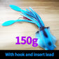 SUNMILE Angel-Gummiköder Tintenfisch 20g/60g/80g/100g/120g/150g Leuchtend/UV-Tintenfisch-Jig Angelköder für Meeresangeln Wobbler Köder