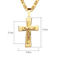 Katholische Jesus Christus Kreuz Anhänger Halskette Edelstahl Lange Byzantinerkette Kruzifix Kreuz Halskette