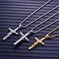 Stainless Steel Titanium Cross Jesus Christ Human Pendant Hip Hop Collar Chain Necklace for Women Men Gift Fashion Jewel