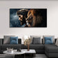 Gott Jesus Christus und Löwengesicht Wandkunst Poster Drucke Abstrakte Leinwandbilder Tierbilder für die moderne Wohnzimmerdekoration