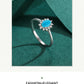 MODIAN Klassischer Kronenring für Damen aus reinem 925er Sterlingsilber mit natürlichem Türkis, elegante Mode-Ringe für Frauen, Weihnachtsschmuck