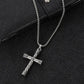 Einfache geometrische Kreuz-Anhänger-Halskette für Damen, Metallschmuck, silberfarbene Kette, Choker, Partygeschenk für Herren, Accessoires