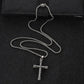 Einfache geometrische Kreuz-Anhänger-Halskette für Damen, Metallschmuck, silberfarbene Kette, Choker, Partygeschenk für Herren, Accessoires
