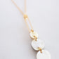 Sa Dec Circular Drop Buffalo Horn Long Pendant Necklace