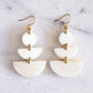 Saigon 16K Gold Plated Geometric Statement Buffalo Horn Earrings