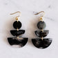 Saigon 16K Gold Plated Geometric Statement Buffalo Horn Earrings