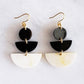 Saigon 16K Gold Plated Geometric Statement Buffalo Horn Earrings