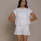Sandcastle Saturdays Top in White