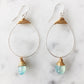 Small Featherweight Earrings with Chalcedony Drop