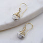 Jill Short Drop Earrings in White Mojave Copper Turquoise