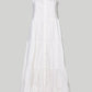 Sleeveless embroidered tiered maxi dress