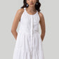 Sleeveless embroidered tiered maxi dress