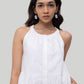 Sleeveless embroidered tiered maxi dress