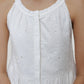Sleeveless embroidered tiered maxi dress