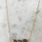 Oval Stone Labradorite Bar Necklace