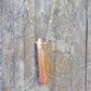 Single Raw Peach Quartz Crystal Pendant Necklace in Gold