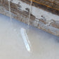 Single Raw Rainbow Quartz Crystal Pendant Necklace in Silver