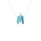 Raw Blue and Green Titanium Quartz Necklace
