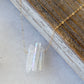 Three Raw Rainbow Quartz Crystal Pendant Necklace in Gold