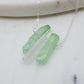 Necklace in Silver with Green and White Titanium Quartz