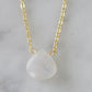 Stephanie Delicate Drop Necklace in Moonstone