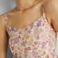 Strappy Gathered Floral Midi Dress