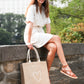Jute Canvas Gift Bag - Love (L)