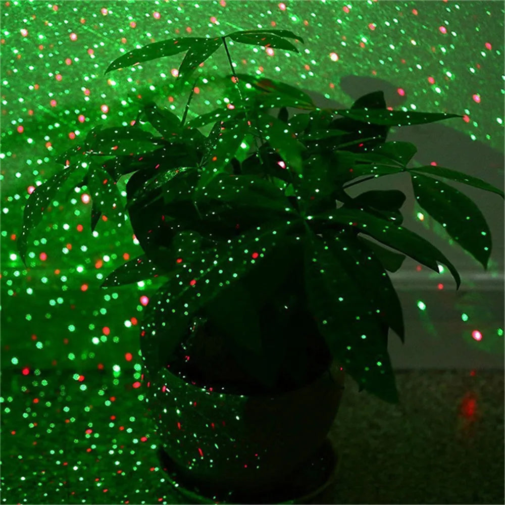 Moving Full Sky Star Laser Projector Landscape Lighting Red&Green Christmas Party LED Stage Light Outdoor Garden Lawn Laser Lamp