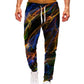 Rainbow Smoke Loose Camo Track Gym Sweat Pants Men Hip Hop 3D Print Sport Jogger Casual Trousers Drawstring Sweatpants Clothing