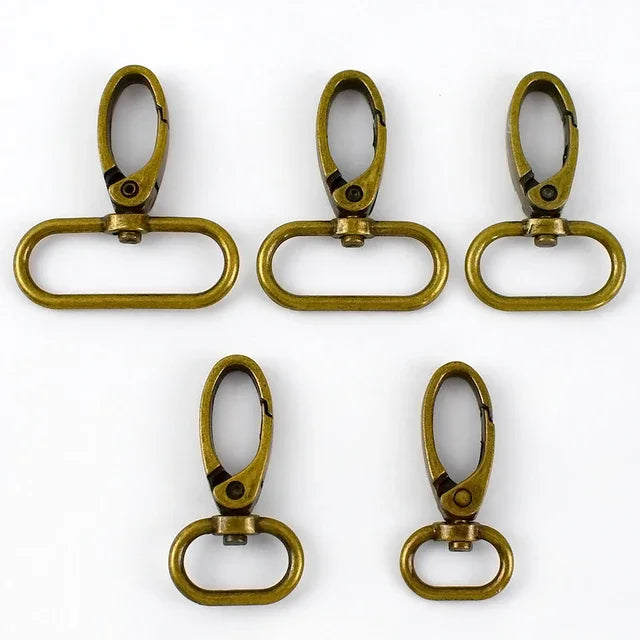 5/10Pcs Meetee 20/25/32/38mm Metal Bags Strap Buckles Lobster Clasp Collar Carabiner Snap Hook DIY KeyChain Bag Part Accessories