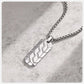 Vnox Cool Tire Pattern Necklaces for Men Boys, Stainless Steel Geometric Bar Pendant Collar, Punk Stylish Gifts for Him